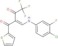 2-[(4-chloro-3-fluoroanilino)methylidene]-4,4,4-trifluoro-1-(2-thienyl)butane-1,3-dione