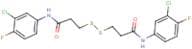 N1-(3-chloro-4-fluorophenyl)-3-{[3-(3-chloro-4-fluoroanilino)-3-oxopropyl]dithio}propanamide
