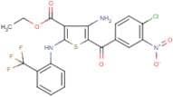 Ethyl 4-amino-5-(4-chloro-3-nitrobenzoyl)-2-[2-(trifluoromethyl)anilino]thiophene-3-carboxylate