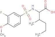 2-[(3-Fluoro-4-methoxyphenyl)sulphonylamino]-3-methylhexanoic acid