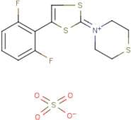 4-[4-(2,6-difluorophenyl)-1,3-dithiol-2-ylidene]-1,4-thiazinan-4-ium sulphonate