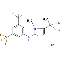 4-(tert-butyl)-2-[3,5-di(trifluoromethyl)anilino]-3-methyl-1,3-thiazol-3-ium bromide