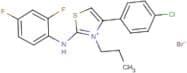4-(4-chlorophenyl)-2-(2,4-difluoroanilino)-3-propyl-1,3-thiazol-3-ium bromide
