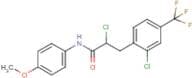 2-chloro-3-[2-chloro-4-(trifluoromethyl)phenyl]-N-(4-methoxyphenyl)propanamide