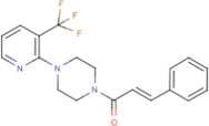 3-phenyl-1-{4-[3-(trifluoromethyl)pyridin-2-yl]piperazino}prop-2-en-1-one