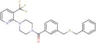{3-[(Benzylthio)methyl]phenyl}{4-[3-(trifluoromethyl)pyridin-2-yl]piperazino}methanone