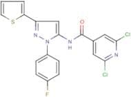 2,6-dichloro-N-[1-(4-fluorophenyl)-3-(2-thienyl)-1H-pyrazol-5-yl]isonicotinamide