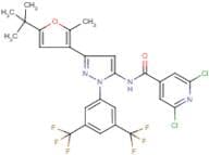 N-{1-[3,5-bis(trifluoromethyl)phenyl]-3-[5-(tert-butyl)-2-methyl-3-furyl]-1H-pyrazol-5-yl}-2,6-dic…
