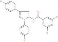 2,6-Dichloro-N-[3-(4-chlorophenyl)-1-(4-fluorophenyl)-1H-pyrazol-5-yl]isonicotinamide