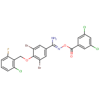 O1-(3,5-dichlorobenzoyl)-3,5-dibromo-4-[(2-chloro-6-fluorobenzyl)oxy]benzene-1-carbohydroximamide