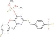 O-(5-(4-fluorophenoxy)-6-methyl-2-{[4-(trifluoromethyl)benzyl]thio}pyrimidin-4-yl) O,O-dimethyl ph…