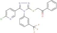 2-({5-(6-chloro-3-pyridyl)-4-[3-(trifluoromethyl)phenyl]-4H-1,2,4-triazol-3-yl}thio)-1-phenylethan…