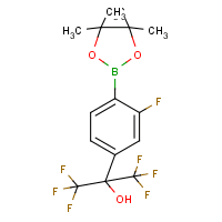 1,1,1,3,3,3-Hexafluoro-2-[3-fluoro-4-(4,4,5,5-tetramethyl-1,3,2-dioxaborolan-2-yl)phenyl]propan-2-…