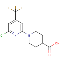 1-[2-Chloro-4-(trifluoromethyl)pyridin-6-yl]piperidine-4-carboxylic acid