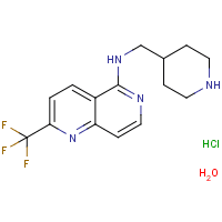N-(Piperidin-4-ylmethyl)-2-(trifluoromethyl)-1,6-naphthyridin-5-amine hydrochloride hydrate