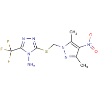 3-{[(3,5-Dimethyl-4-nitro-1H-pyrazol-1-yl)methyl]sulfanyl}-5-(trifluoromethyl)-4H-1,2,4-triazol-4-…