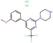 4-(3-Methoxyphenyl)-2-(piperazin-1-yl)-6-(trifluoromethyl)pyrimidine dihydrochloride