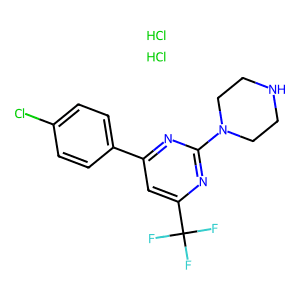 4-(4-Chlorophenyl)-2-(piperazin-1-yl)-6-(trifluoromethyl)pyrimidine dihydrochloride