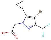 [4-Bromo-5-cyclopropyl-3-(difluoromethyl)-1H-pyrazol-1-yl]acetic acid