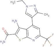 3-Amino-4-(1-ethyl-3-methyl-1H-pyrazol-4-yl)-6-(trifluoromethyl)thieno[2,3-b]pyridine-2-carboxamide
