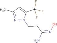 (1E)-N'-Hydroxy-3-[3-methyl-5-(trifluoromethyl)-1H-pyrazol-1-yl]propanimidamide