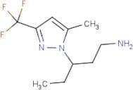 3-[5-Methyl-3-(trifluoromethyl)-1H-pyrazol-1-yl]pentan-1-amine