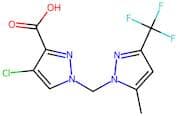 4-Chloro-1-{[5-methyl-3-(trifluoromethyl)-1H-pyrazol-1-yl]methyl}-1H-pyrazole-3-carboxylic acid