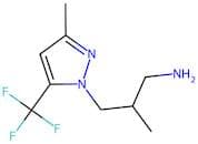 2-Methyl-3-[3-methyl-5-(trifluoromethyl)-1H-pyrazol-1-yl]propan-1-amine