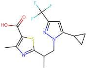 2-{1-[5-Cyclopropyl-3-(trifluoromethyl)-1H-pyrazol-1-yl]propan-2-yl}-4-methyl-1,3-thiazole-5-carbo…