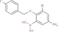 3-Bromo-2-(4'-fluorobenzyloxy)-5-methylphenylboronic acid