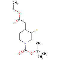 tert-Butyl 4-(2-ethoxy-2-oxoethyl)-3-fluoropiperidine-1-carboxylate