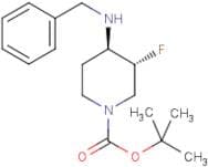 tert-Butyl 3,4-trans-4-(benzylamino)-3-fluoropiperidine-1-carboxylate racemate