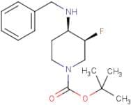 tert-Butyl 3,4-cis-4-(benzylamino)-3-fluoropiperidine-1-carboxylate racemate