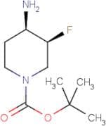 tert-Butyl 3,4-cis-4-amino-3-fluoropiperidine-1-carboxylate racemate