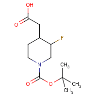 2-(1-(tert-Butoxycarbonyl)-3-fluoropiperidin-4-yl)acetic acid