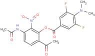 3-Acetamido-6-acetyl-2-nitrophenyl 4-(dimethylamino)-3,5-difluorobenzoate