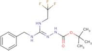 N'-[1-Benzylamino-1-(2,2,2-trifluoroethylamino)methylidene]hydrazinecarboxylic acid tert-butyl est…