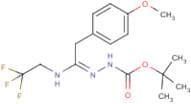 N'-[2-(4-Methoxyphenyl)-1-(2,2,2-trifluoroethylamino)ethylidene]hydrazinecarboxylic acid tert-buty…
