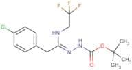 N'-[2-(4-Chlorophenyl)-1-(2,2,2-trifluoroethylamino)ethylidene]hydrazinecarboxylic acid tert-butyl…