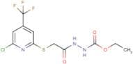 N'-[2-(6-Chloro-4-trifluoromethyl-pyridin-2-ylsulphanyl)-acetyl]-hydrazinecarboxylic acid ethyl es…