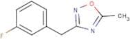 3-(3-Fluorobenzyl)-5-methyl-[1,2,4]oxadiazole
