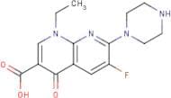 1-Ethyl-6-fluoro-1,4-dihydro-4-oxo-7-(1-piperazinyl)-1,8-naphthyridine-3-carboxylic acid