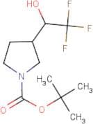 3-(1-Hydroxy-2,2,2-trifluoroethyl)pyrrolidine, N-BOC protected