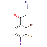 2-Bromo-3-fluoro-4-iodobenzoylacetonitrile