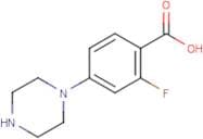 2-Fluoro-4-piperazinobenzoic acid