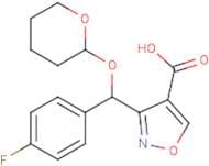 3-[(4-Fluorophenyl)[(2-tetrahydropyranyl)oxy]methyl]isoxazole-4-carboxylic acid
