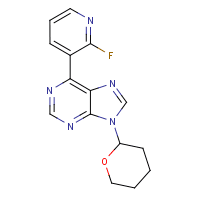6-(2-Fluoropyridin-3-yl)-9-(tetrahydro-2H-pyran-2-yl)-9H-purine