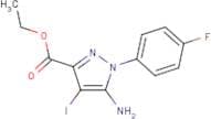 Ethyl 5-amino-1-(4-fluorophenyl)-4-iodo-pyrazole-3-carboxylate