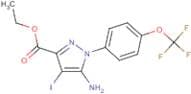Ethyl 5-amino-4-iodo-1-[4-(trifluoromethoxy)phenyl]pyrazole-3-carboxylate