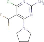4-Chloro-5-(difluoromethyl)-6-pyrrolidin-1-yl-pyrimidin-2-amine